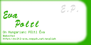 eva poltl business card